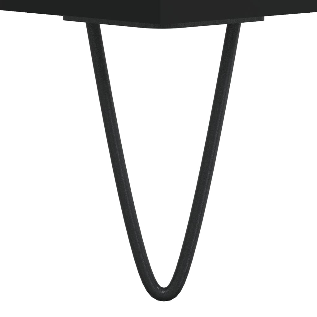 fekete szerelt fa dohányzóasztal 90 x 49 x 45 cm