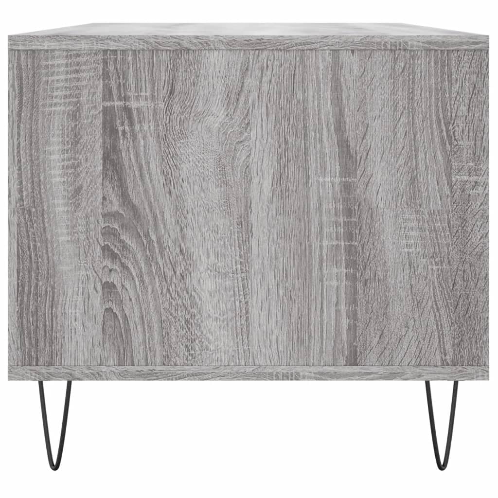 szürke sonoma szerelt fa dohányzóasztal 90x49x45 cm