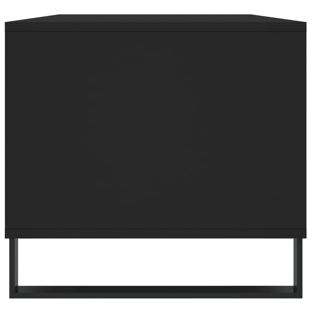fekete szerelt fa dohányzóasztal 90 x 49 x 45 cm