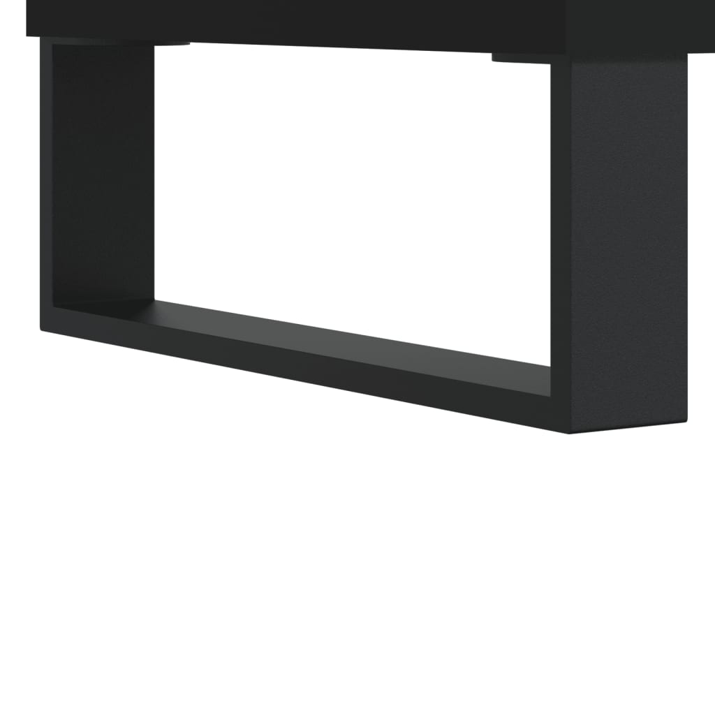 fekete szerelt fa dohányzóasztal 90 x 49 x 45 cm