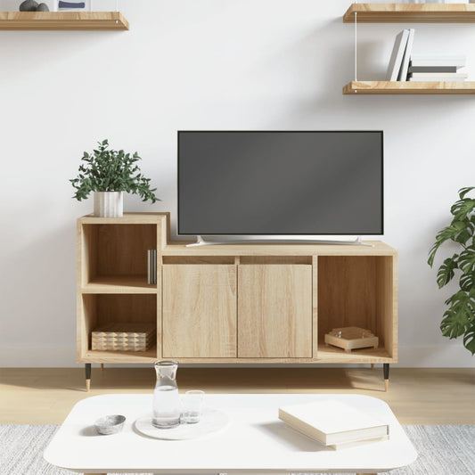 sonoma tölgyszínű szerelt fa TV-szekrény 100x35x55 cm