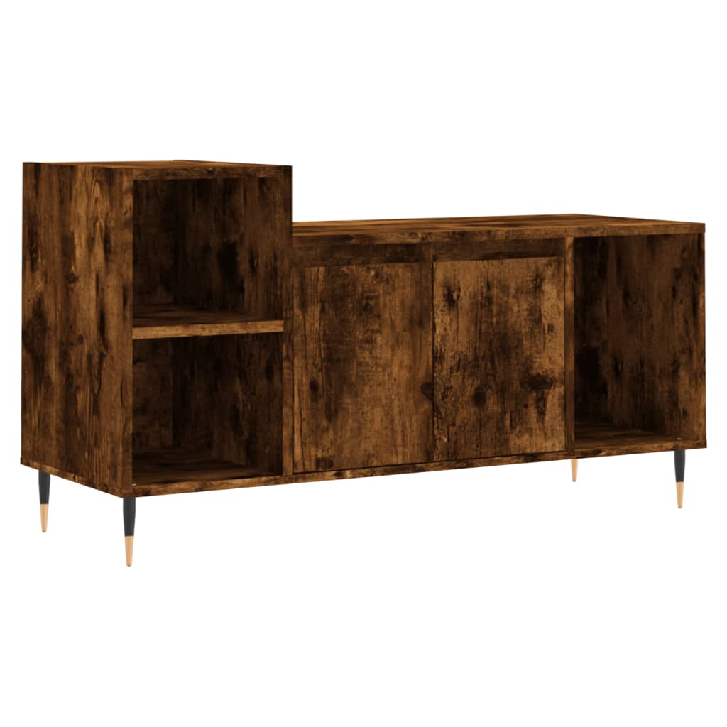 füstös tölgy színű szerelt fa TV-szekrény 100x35x55 cm