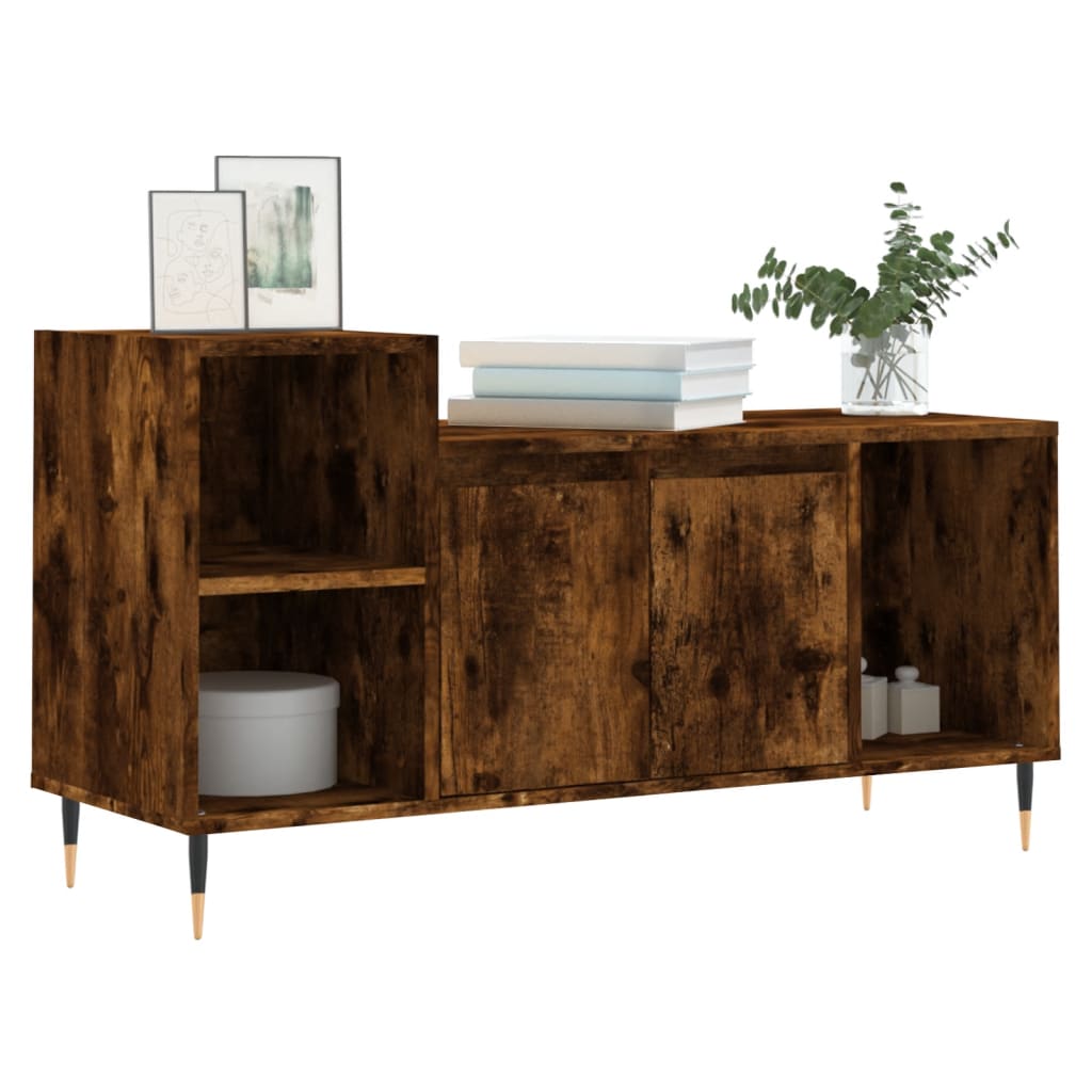 füstös tölgy színű szerelt fa TV-szekrény 100x35x55 cm