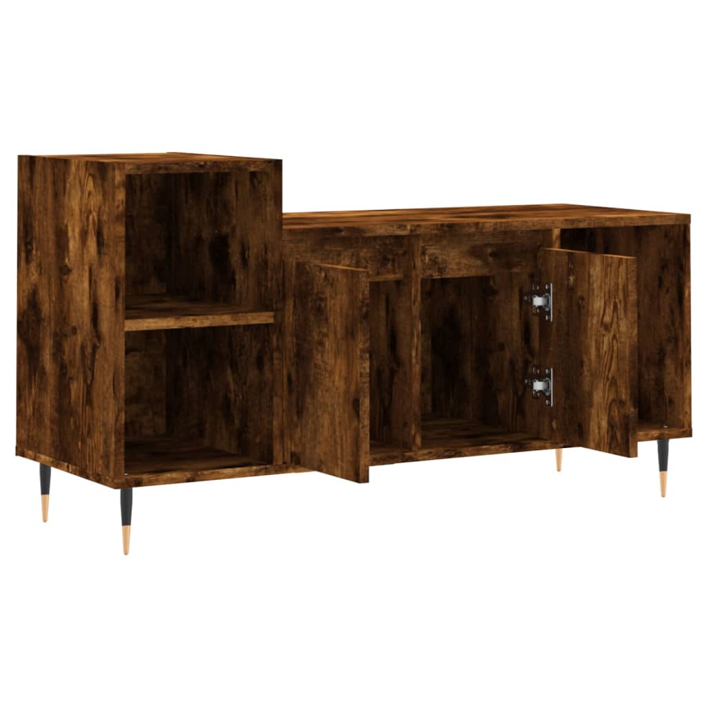 füstös tölgy színű szerelt fa TV-szekrény 100x35x55 cm