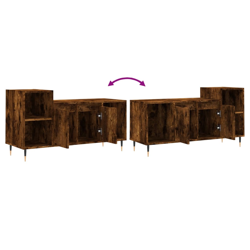 füstös tölgy színű szerelt fa TV-szekrény 100x35x55 cm
