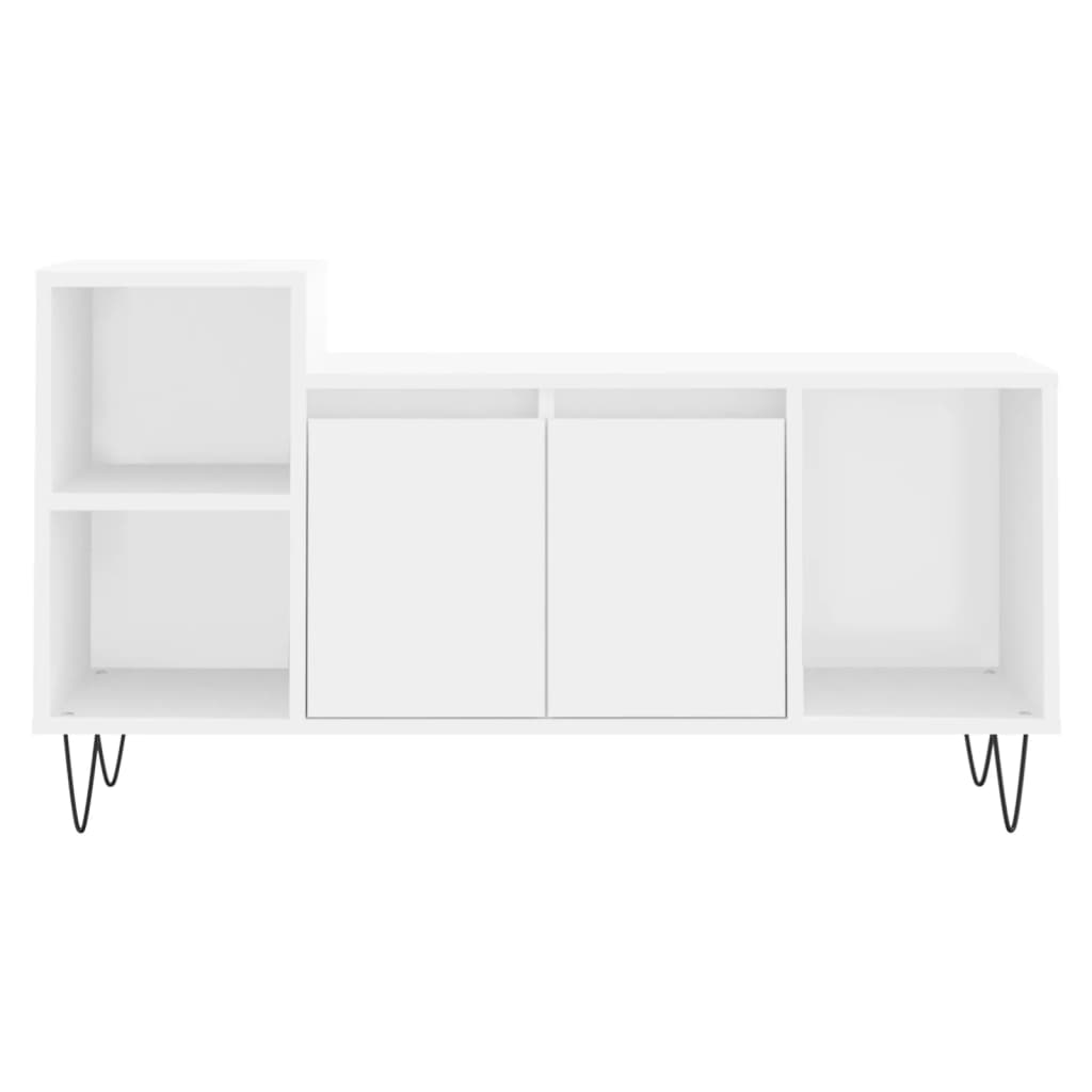 fehér szerelt fa TV-szekrény 100x35x55 cm