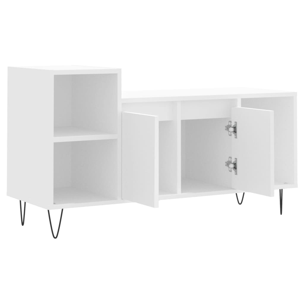 fehér szerelt fa TV-szekrény 100x35x55 cm