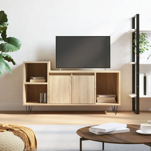 sonoma tölgyszínű szerelt fa TV-szekrény 100x35x55 cm