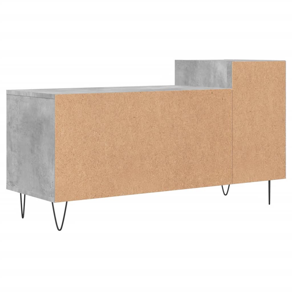 betonszürke szerelt fa TV-szekrény 100 x 35 x 55 cm
