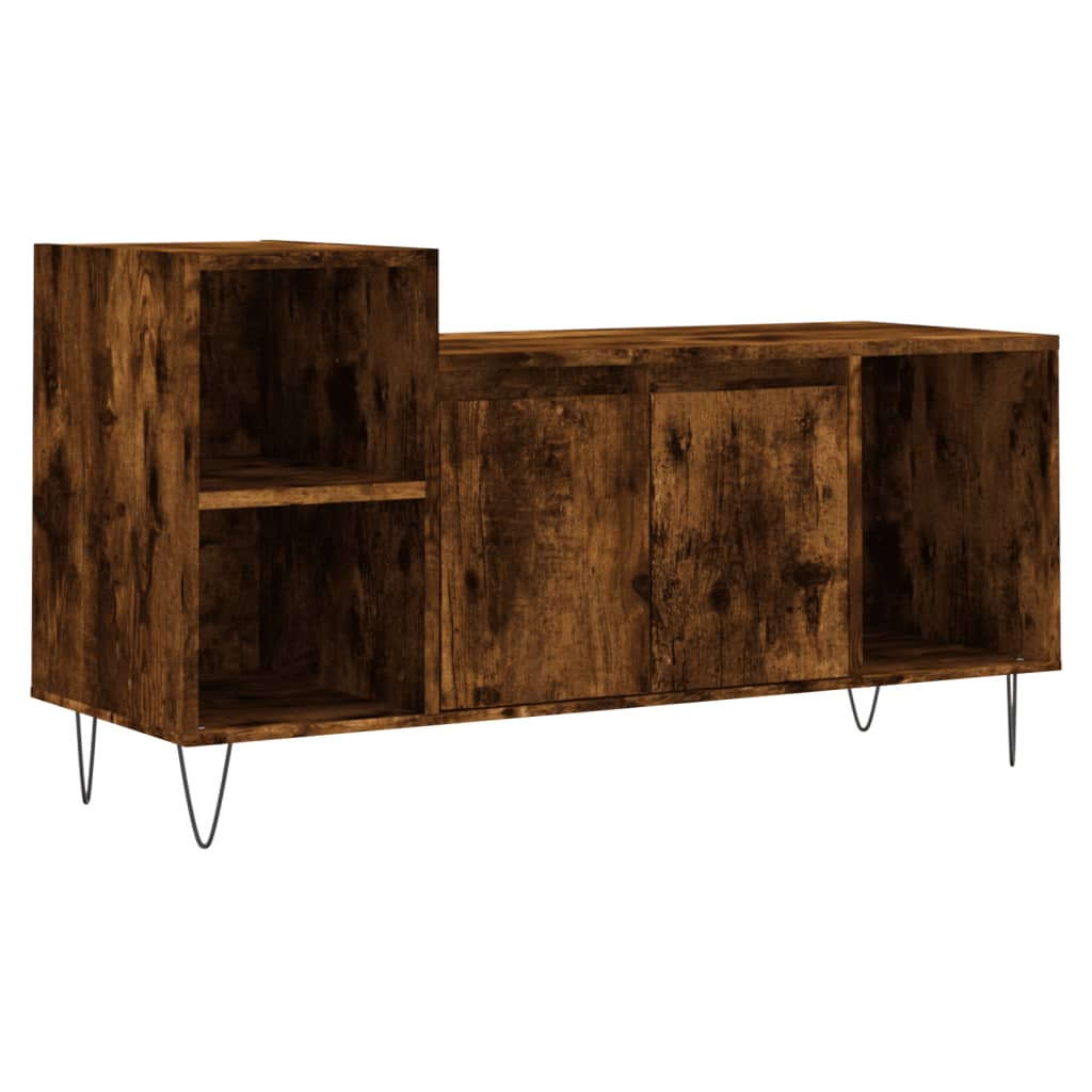 füstös tölgy színű szerelt fa TV-szekrény 100x35x55 cm