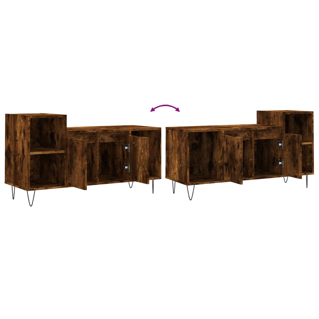 füstös tölgy színű szerelt fa TV-szekrény 100x35x55 cm