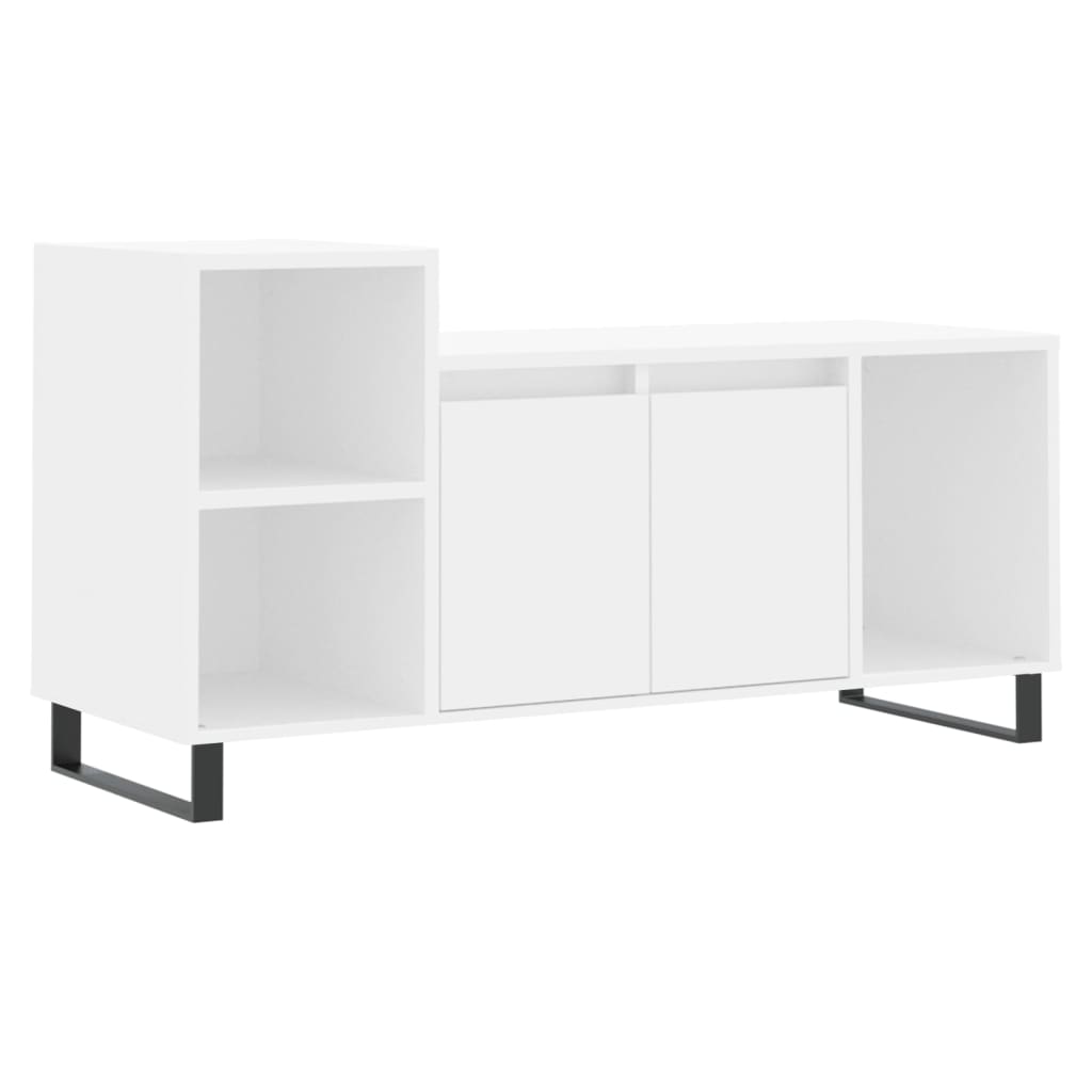 fehér szerelt fa TV-szekrény 100x35x55 cm
