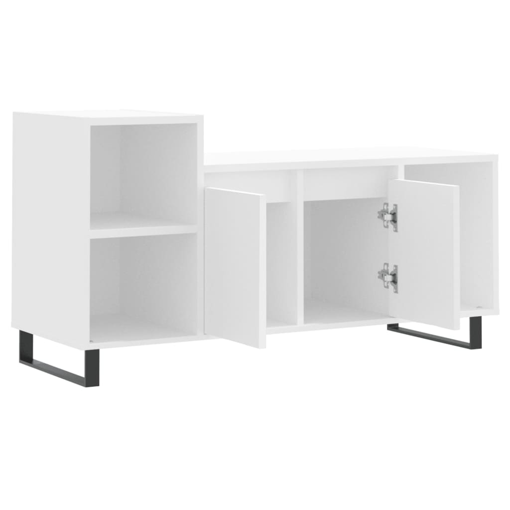 fehér szerelt fa TV-szekrény 100x35x55 cm
