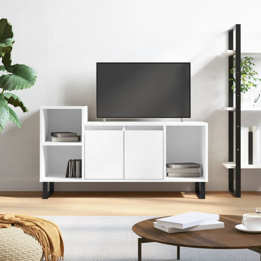 fehér szerelt fa TV-szekrény 100x35x55 cm