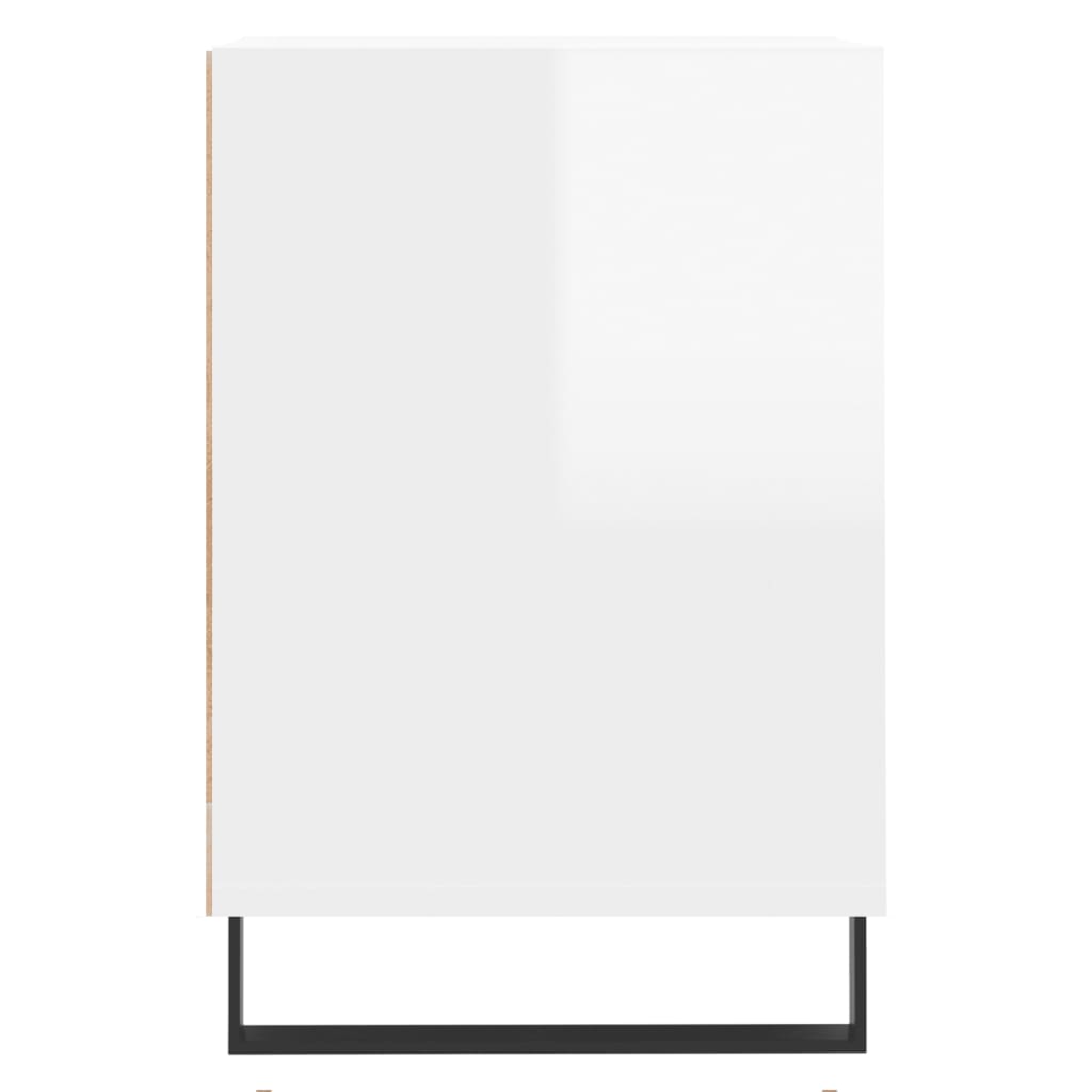 fehér magasfényű szerelt fa TV-szekrény 100x35x55 cm
