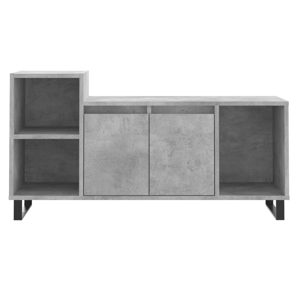 betonszürke szerelt fa TV-szekrény 100 x 35 x 55 cm