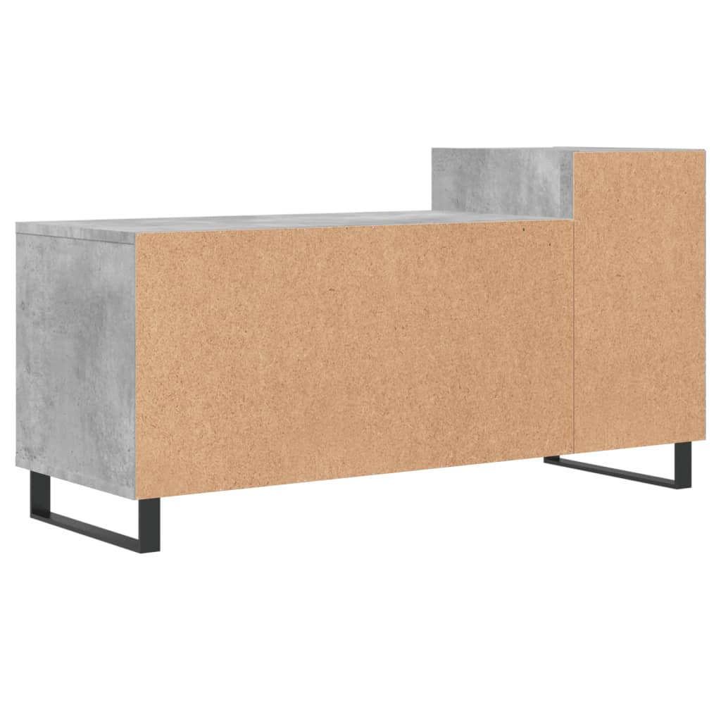 betonszürke szerelt fa TV-szekrény 100 x 35 x 55 cm