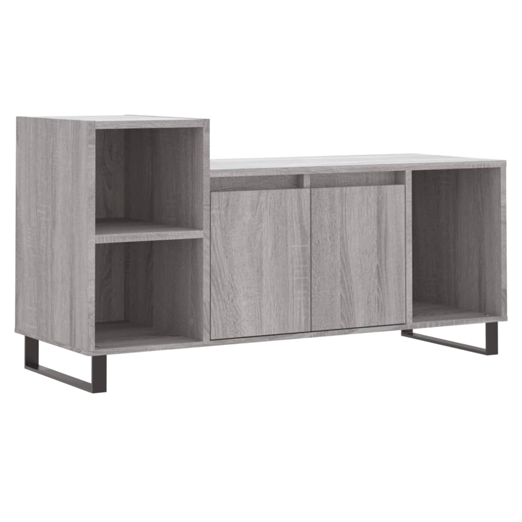 szürke sonoma színű szerelt fa TV-szekrény 100x35x55 cm