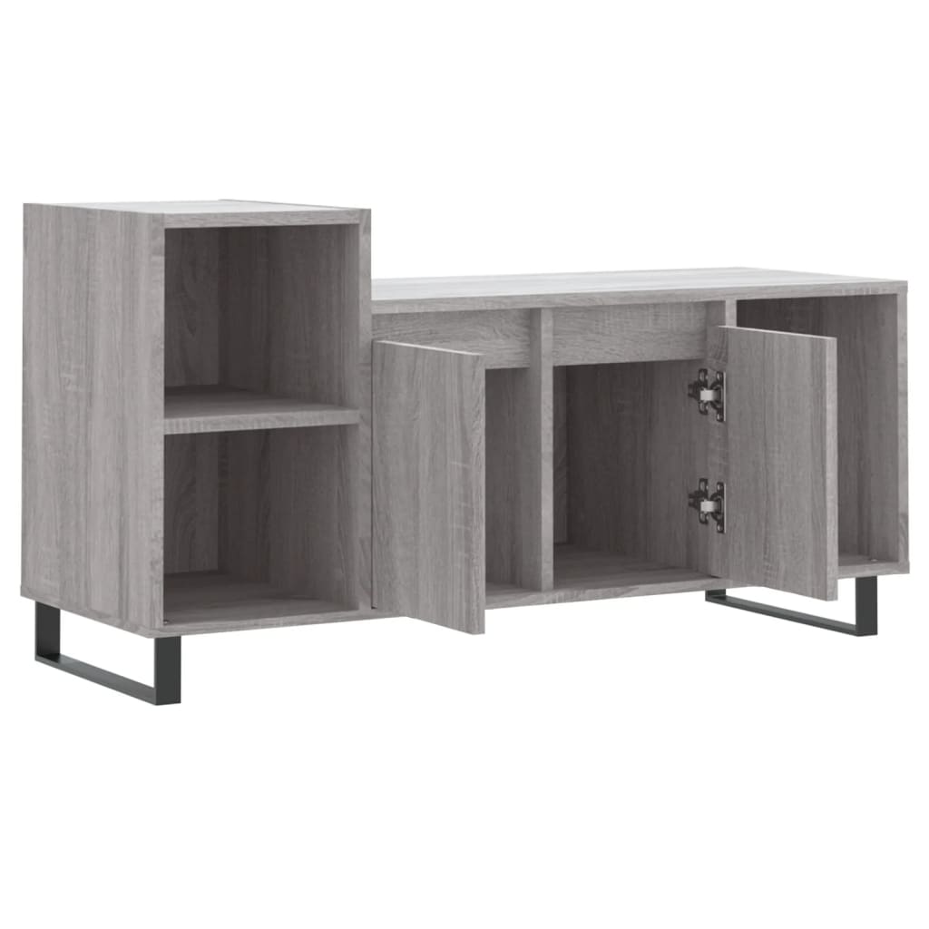 szürke sonoma színű szerelt fa TV-szekrény 100x35x55 cm