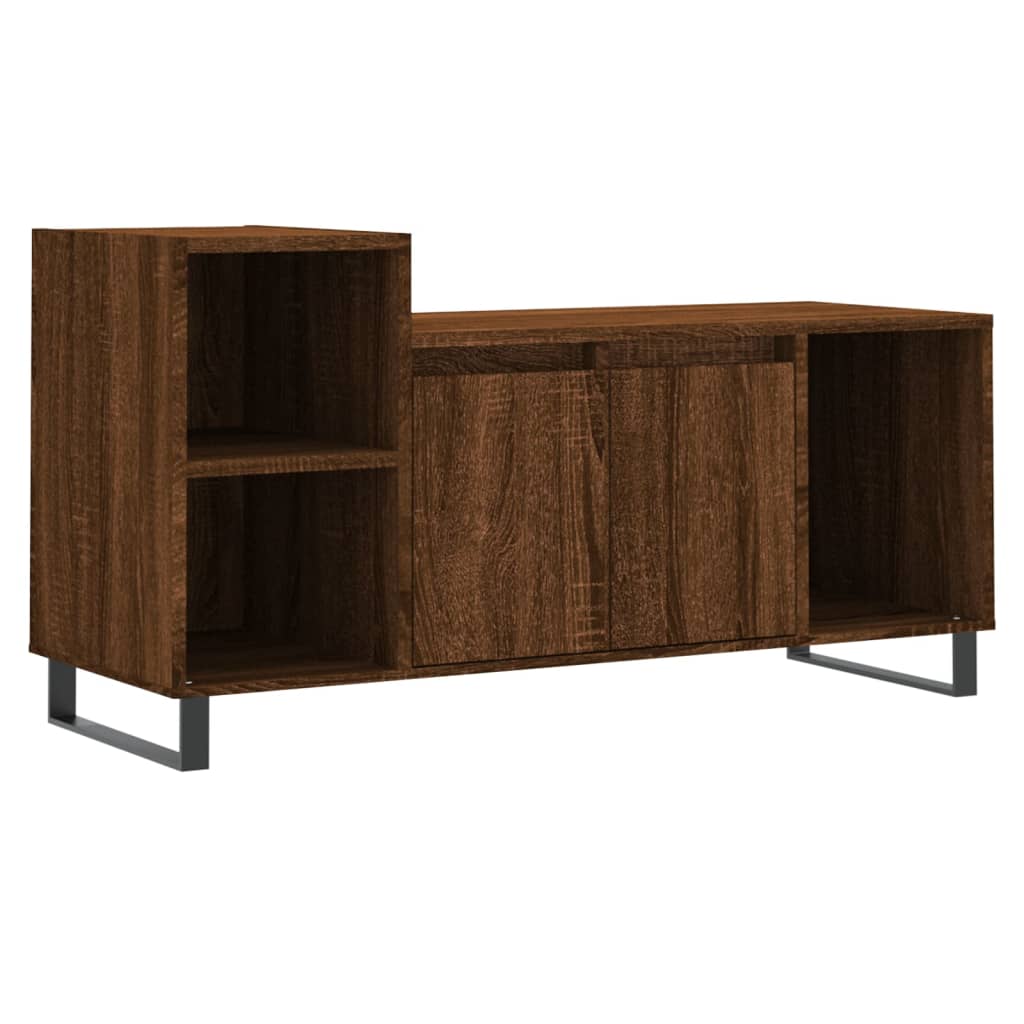barna tölgyszínű szerelt fa TV-szekrény 100x35x55 cm