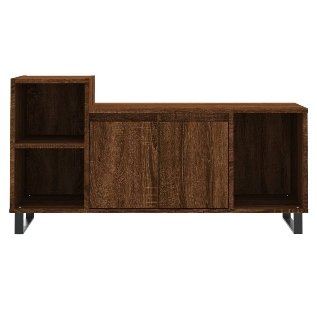 barna tölgyszínű szerelt fa TV-szekrény 100x35x55 cm