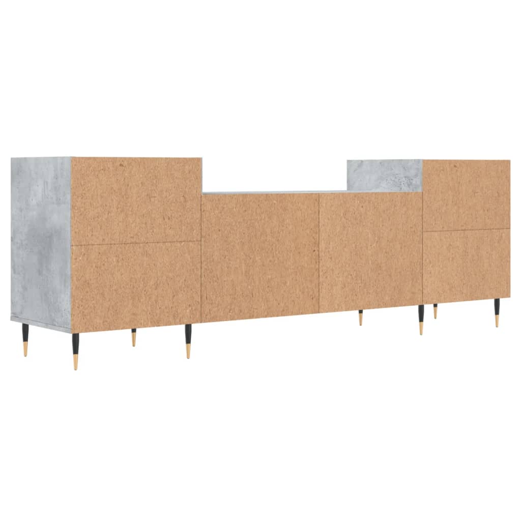 betonszürke szerelt fa TV-szekrény 160x35x55 cm