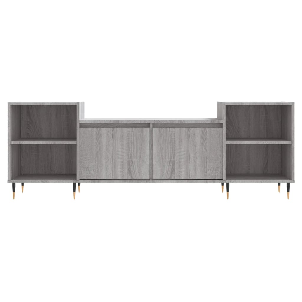 szürke sonoma színű szerelt fa TV-szekrény 160x35x55 cm