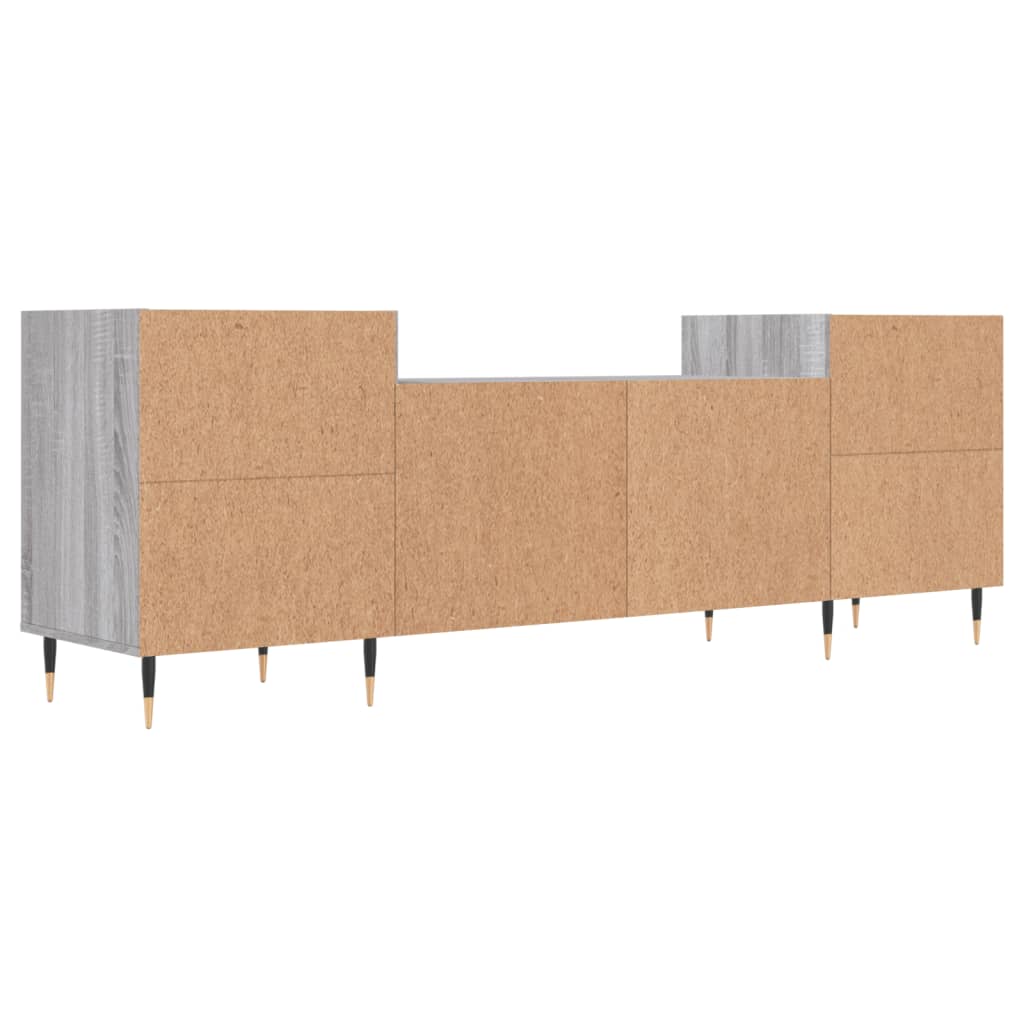 szürke sonoma színű szerelt fa TV-szekrény 160x35x55 cm