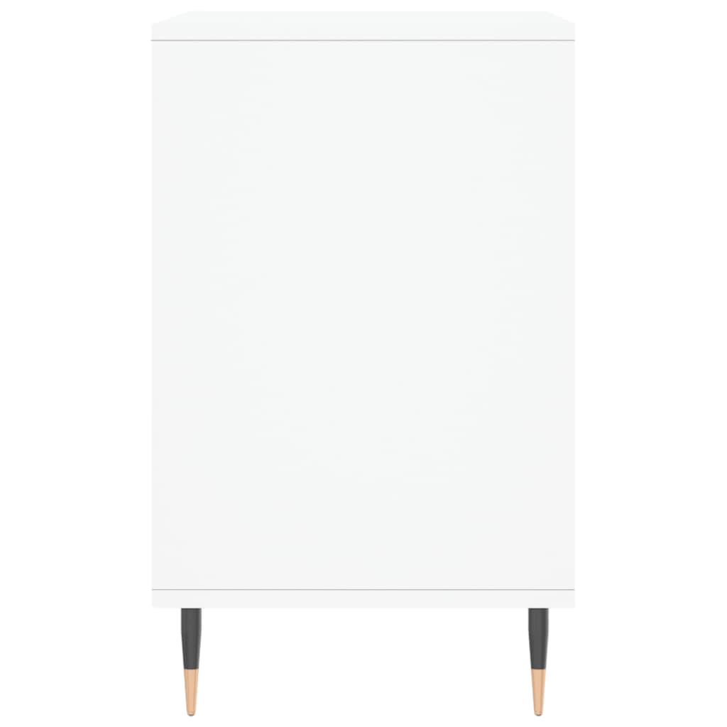 magasfényű fehér szerelt fa cipősszekrény 102x36x60 cm