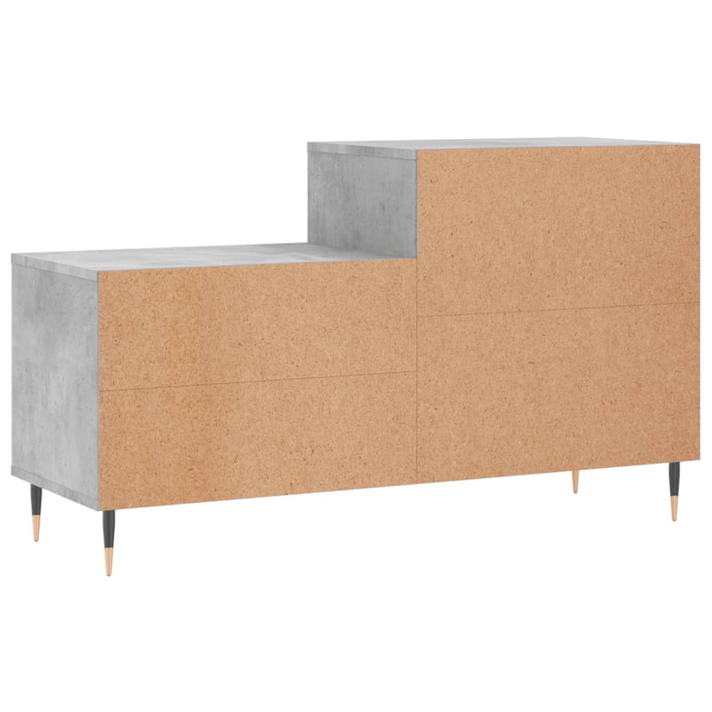 betonszürke szerelt fa cipőszekrény 102x36x60 cm