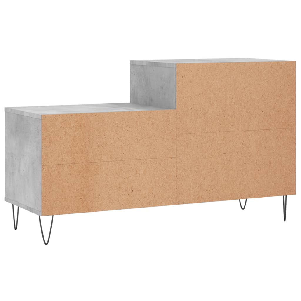 betonszürke szerelt fa cipőszekrény 102x36x60 cm