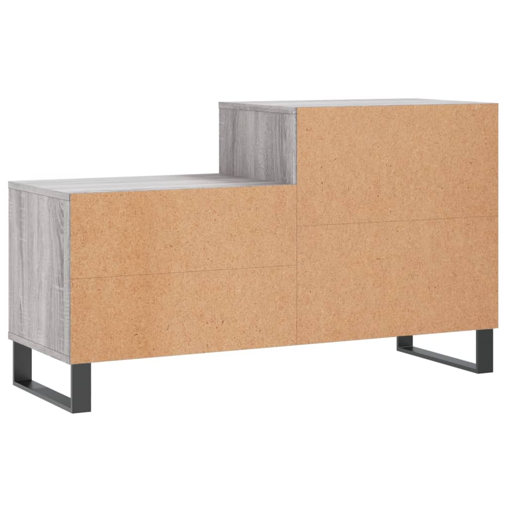 szürke sonoma színű szerelt fa cipősszekrény 102x36x60 cm