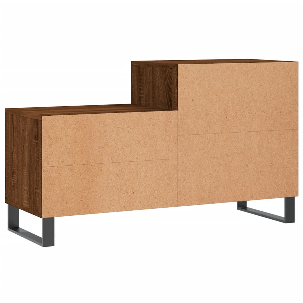 barna tölgyszínű szerelt fa cipősszekrény 102x36x60 cm