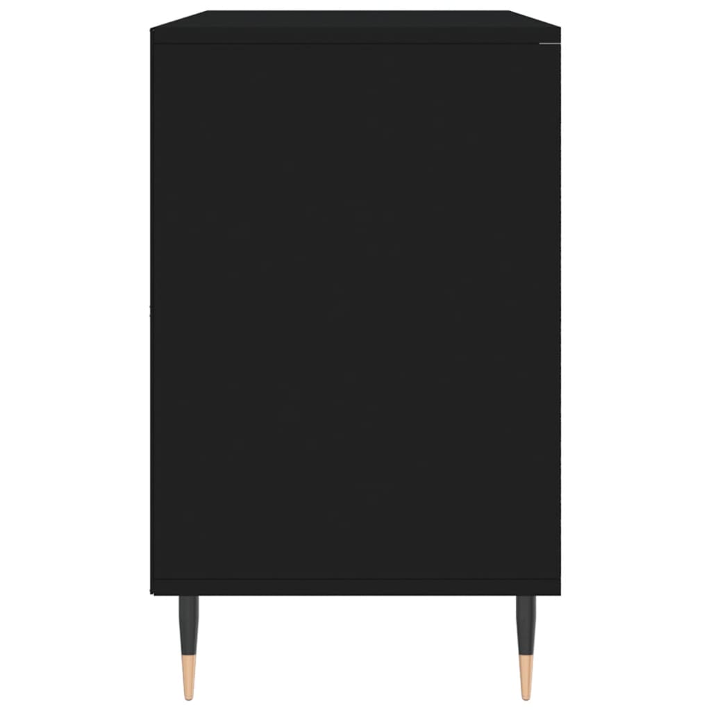 fekete szerelt fa cipősszekrény 102x36x60 cm