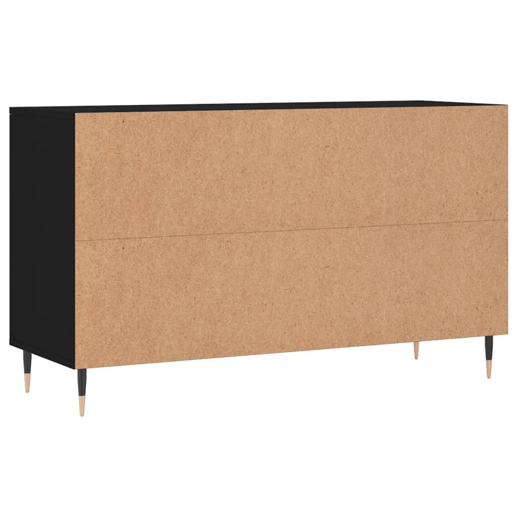 fekete szerelt fa cipősszekrény 102x36x60 cm