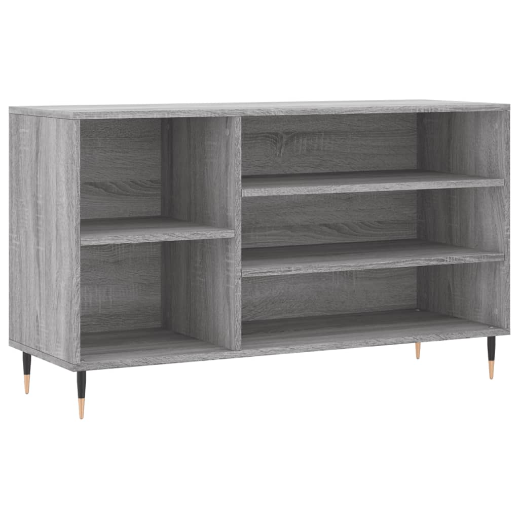 szürke sonoma színű szerelt fa cipősszekrény 102x36x60 cm