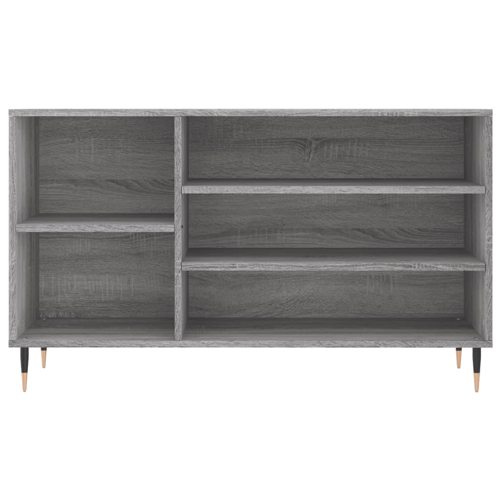 szürke sonoma színű szerelt fa cipősszekrény 102x36x60 cm