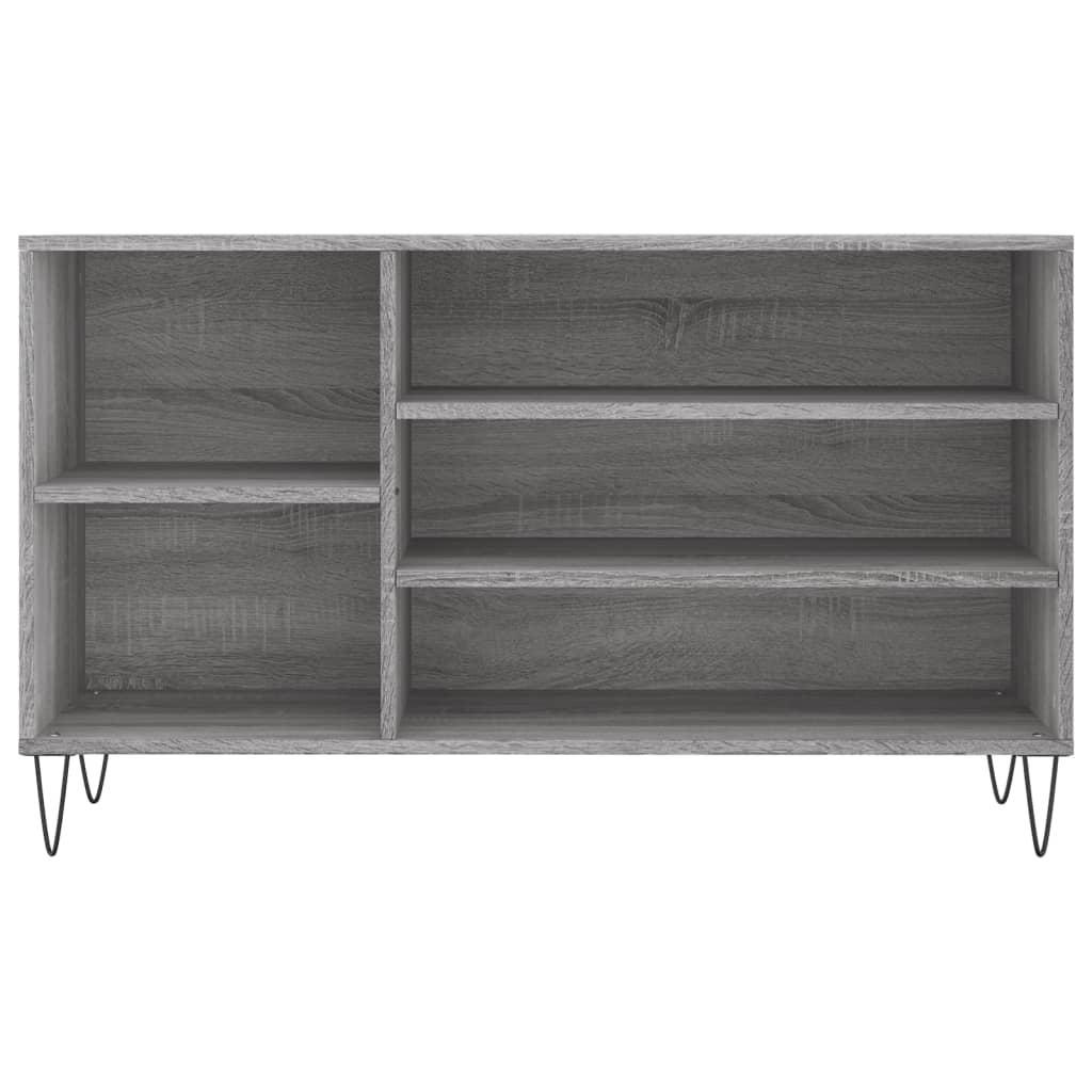 szürke sonoma színű szerelt fa cipősszekrény 102x36x60 cm