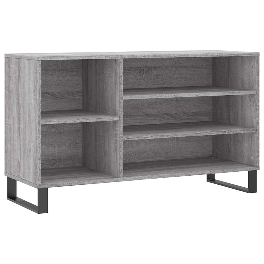 szürke sonoma színű szerelt fa cipősszekrény 102x36x60 cm