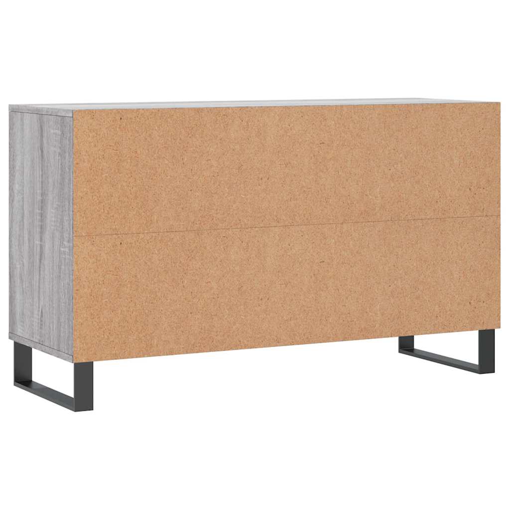 szürke sonoma színű szerelt fa cipősszekrény 102x36x60 cm