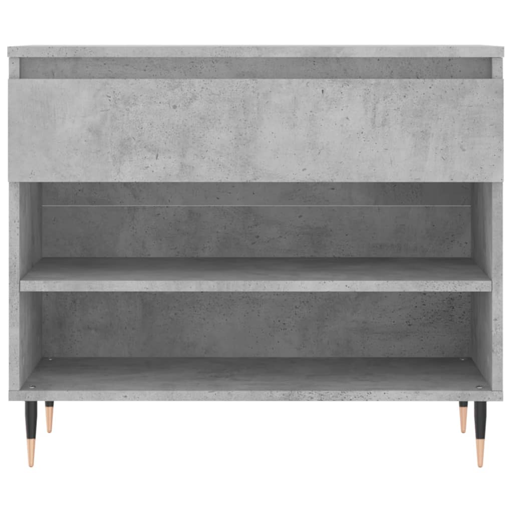 betonszürke szerelt fa cipőszekrény 70x36x60 cm