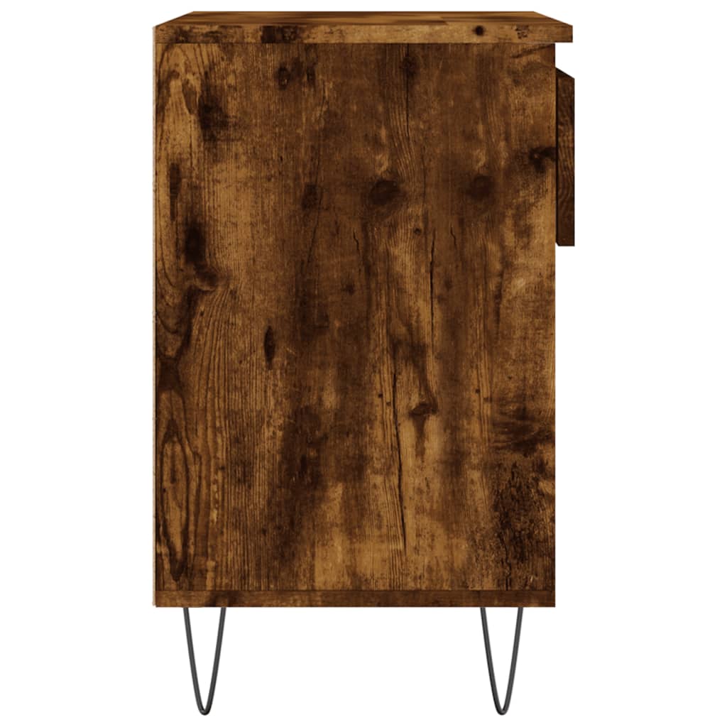 füstös tölgy színű szerelt fa cipősszekrény 70 x 36 x 60 cm