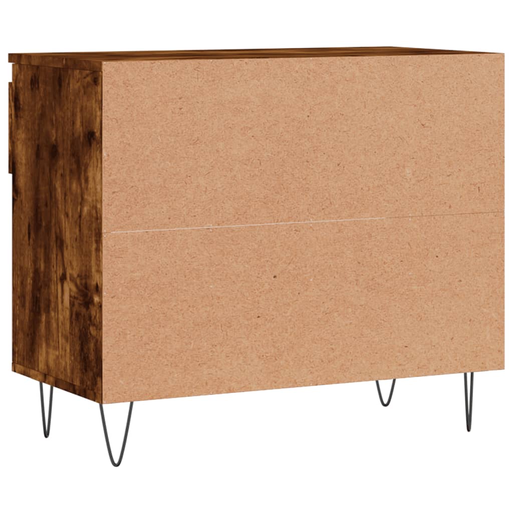 füstös tölgy színű szerelt fa cipősszekrény 70 x 36 x 60 cm