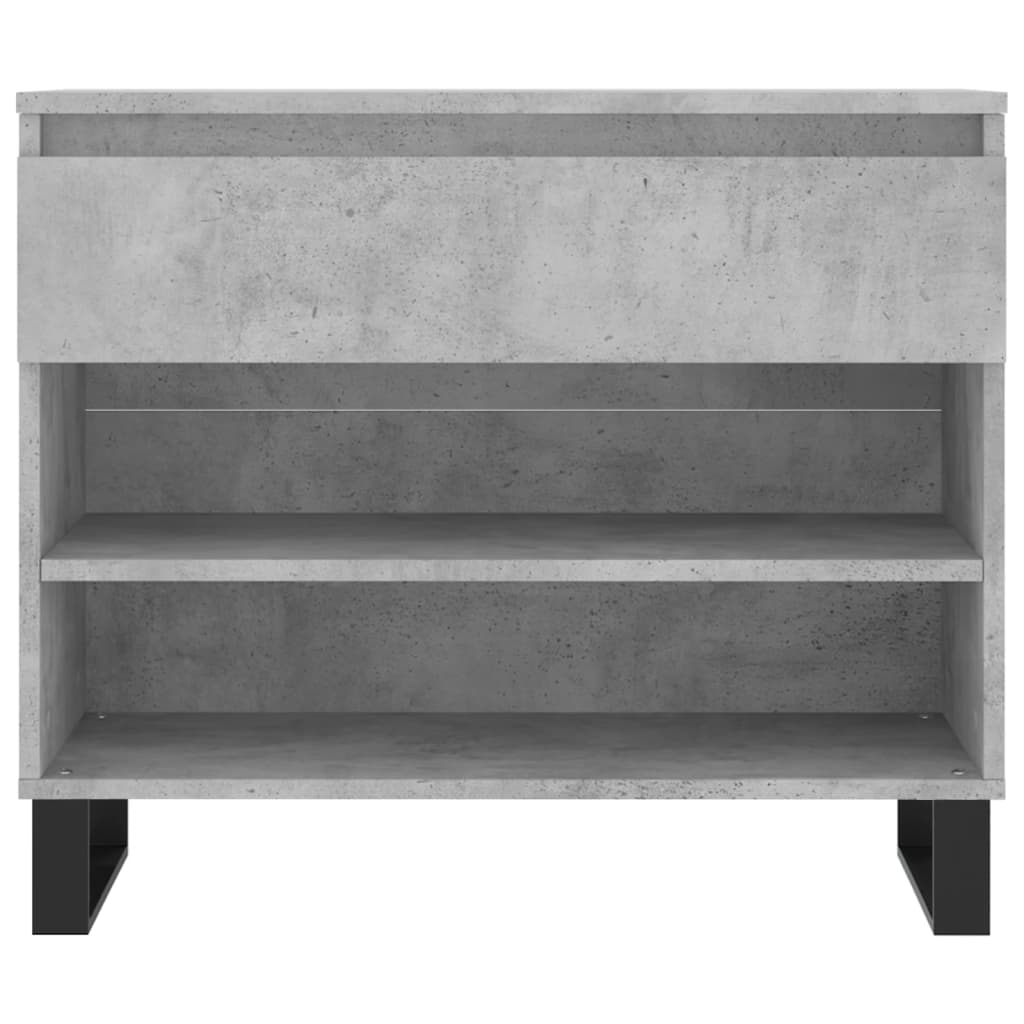 betonszürke szerelt fa cipőszekrény 70x36x60 cm