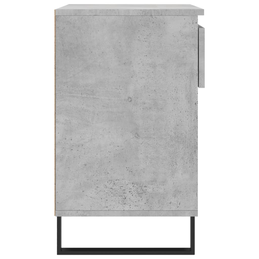 betonszürke szerelt fa cipőszekrény 70x36x60 cm