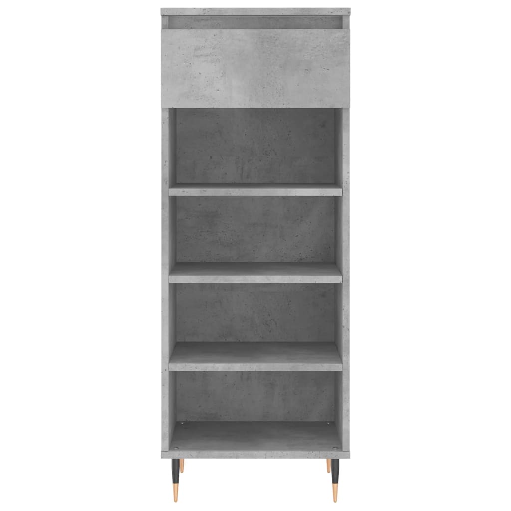 betonszürke szerelt fa cipőszekrény 40 x 36 x 105 cm