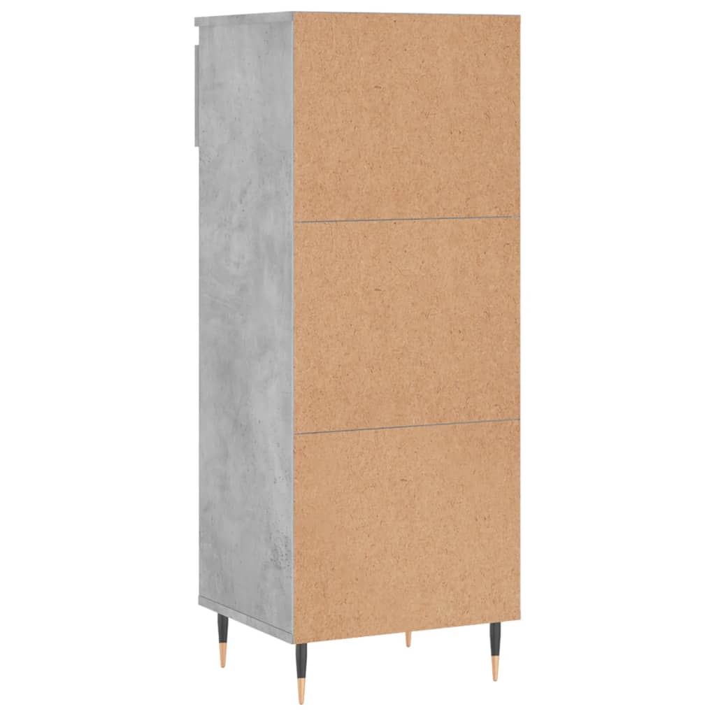 betonszürke szerelt fa cipőszekrény 40 x 36 x 105 cm