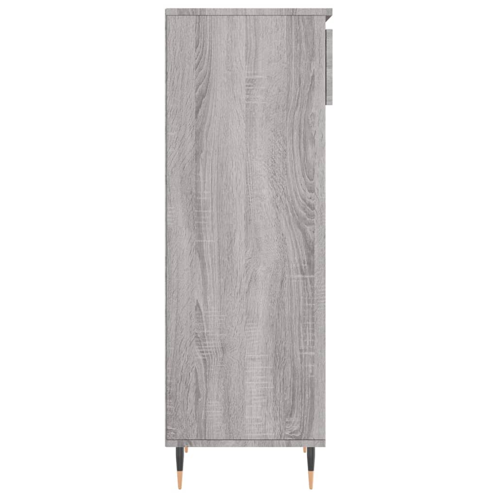 szürke sonoma színű szerelt fa cipősszekrény 40x36x105 cm