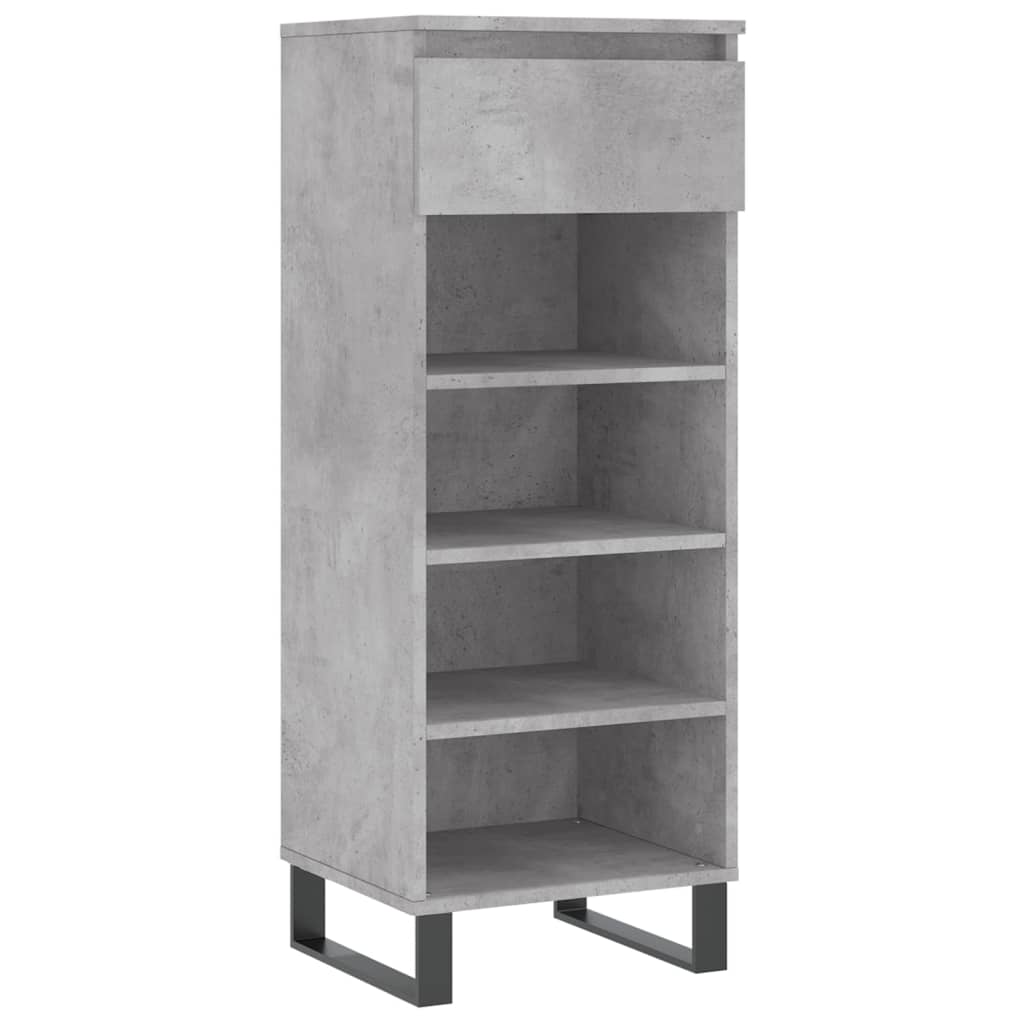 betonszürke szerelt fa cipőszekrény 40 x 36 x 105 cm