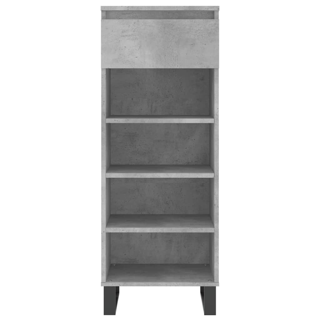 betonszürke szerelt fa cipőszekrény 40 x 36 x 105 cm